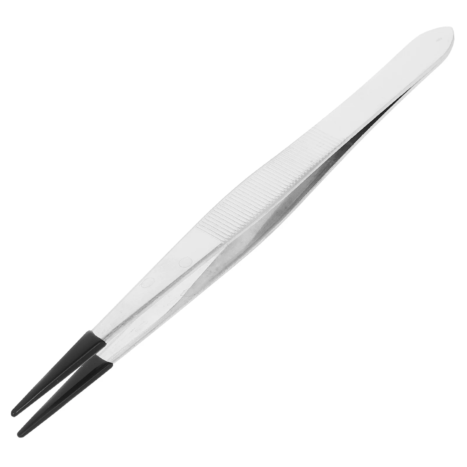 Pęsety ze stali nierdzewnej, długie, płaskie, z gumowym końcem, do rękodzieła, stemplowania, monet, rzęs, precyzyjne narzędzia, wielofunkcyjne metalowe szczypce ręczne.