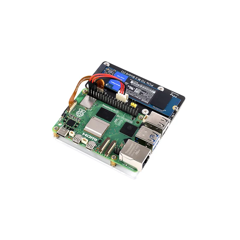 Raspberry Pi 5 PCIE to M.2 adapter board NVME hard drive expansion board M2 2280 solid state drive drive board