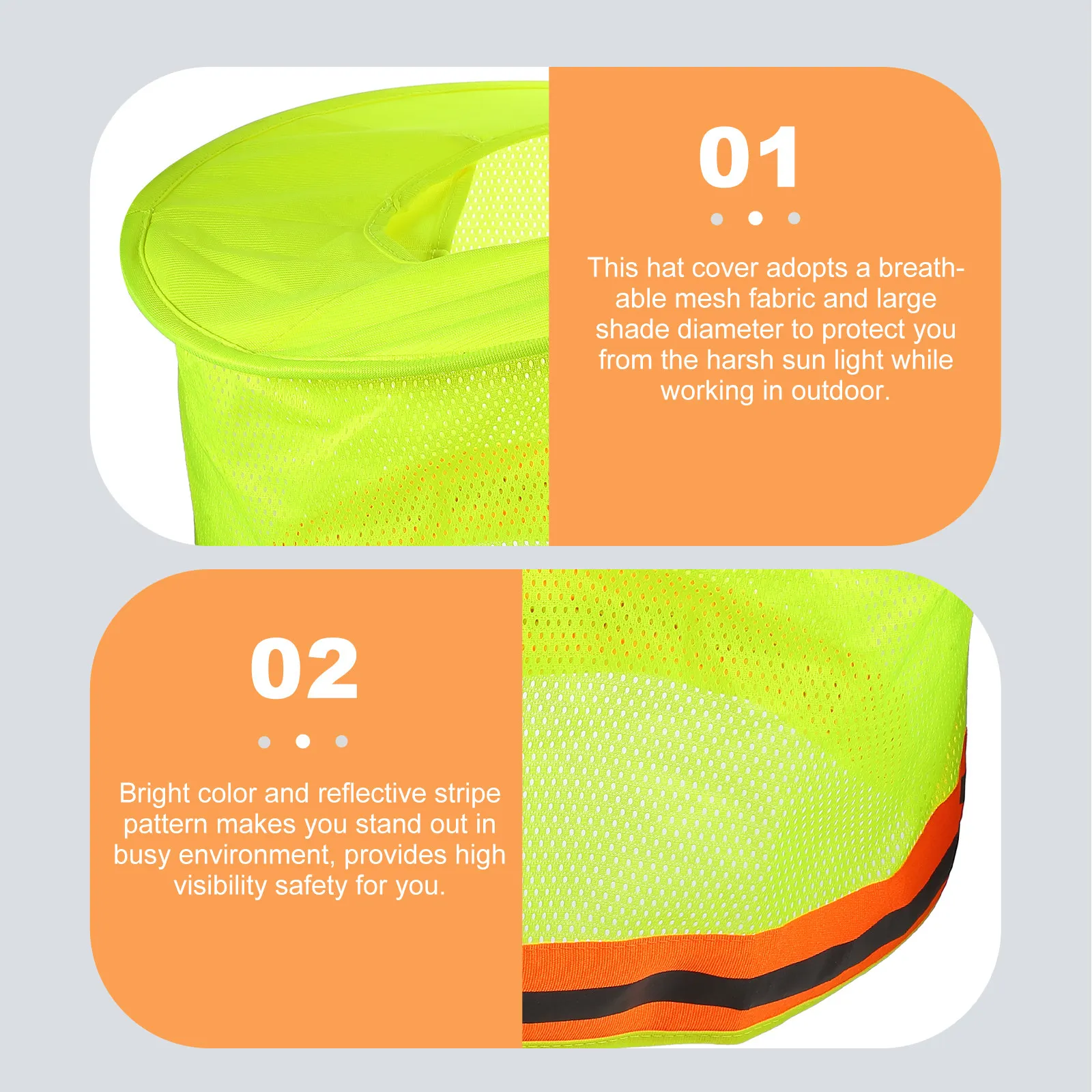 

Reflective Stripe High Visibility Cover Breathable Sunshield Neck Shield for Outdoor Activities Cover