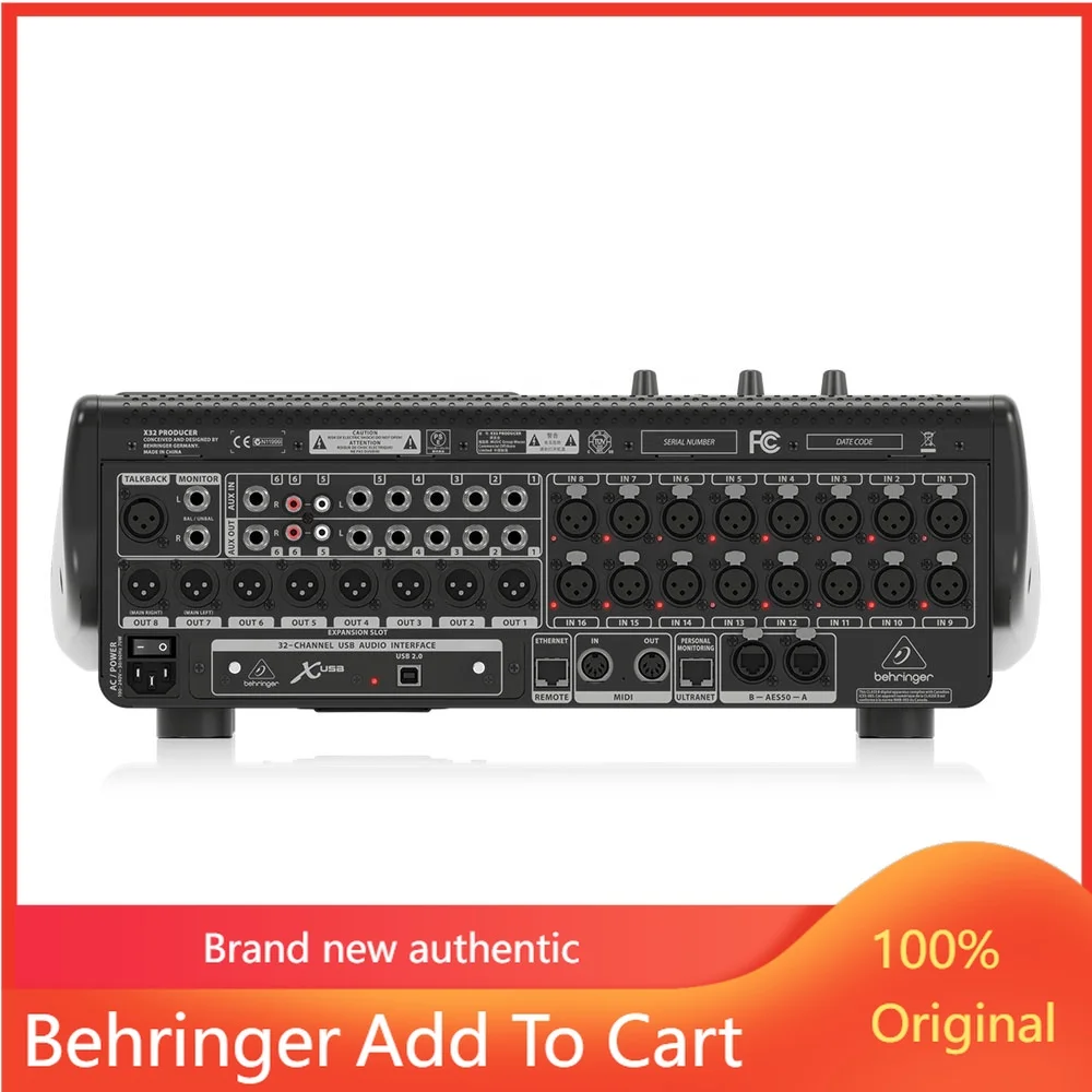 

Behringer X32 Producer Digital Console With 16 XLR Mic Inputs Stage Music Equipment Pa Sound System Digital Mixer