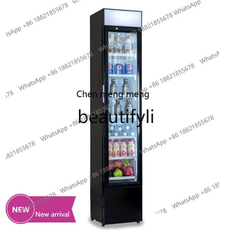 

x Single Door Beverage Refrigerated Display Cabinet Transparent Glass Door Deli Refrigerator Lockable Sample Storage Cabinetx