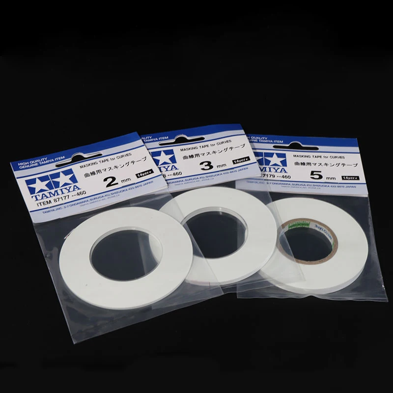 TAMIYA شريطٌ لاصق للمنحنيات 87177/87178/87179/87184 نموذج الشريط مجموعة 2-12 مللي متر عرض نموذج رش تلوين غطاء الشريط أداة للحرف اليدوية