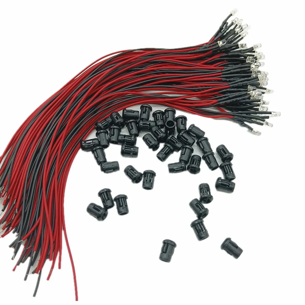 20PCS Transparente LED-Dioden DC3V 5V 12V 24V 3MM 5MM 10MM für Rot/Grün/Blau/Gelb/UV/Orange/Rosa/Heiß/Weiß/RGB Vorkabel – Detail 6