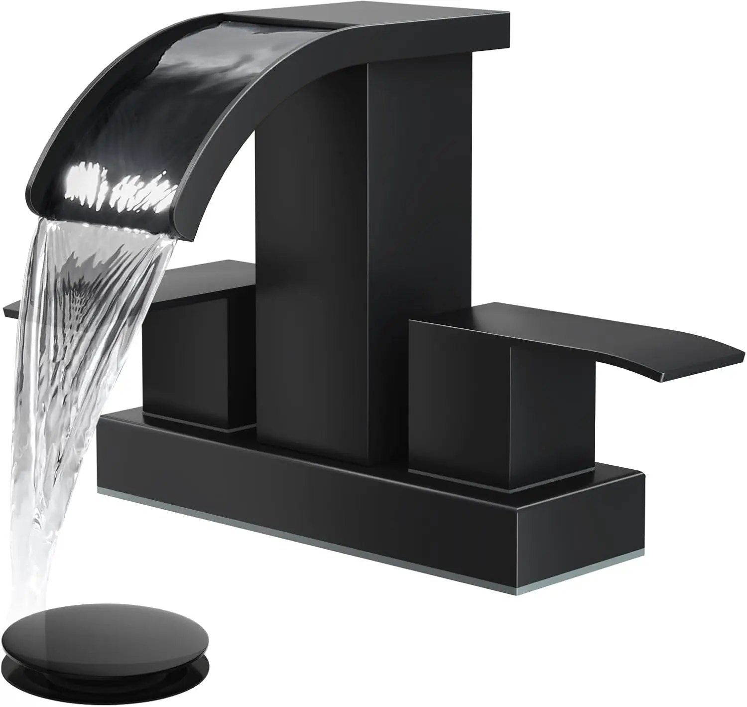 

4-Inch Centerset Bathroom Sink Faucet with 2 Handles, Pop-Up Drain, Modern Matte Finish for Vanity or Basin