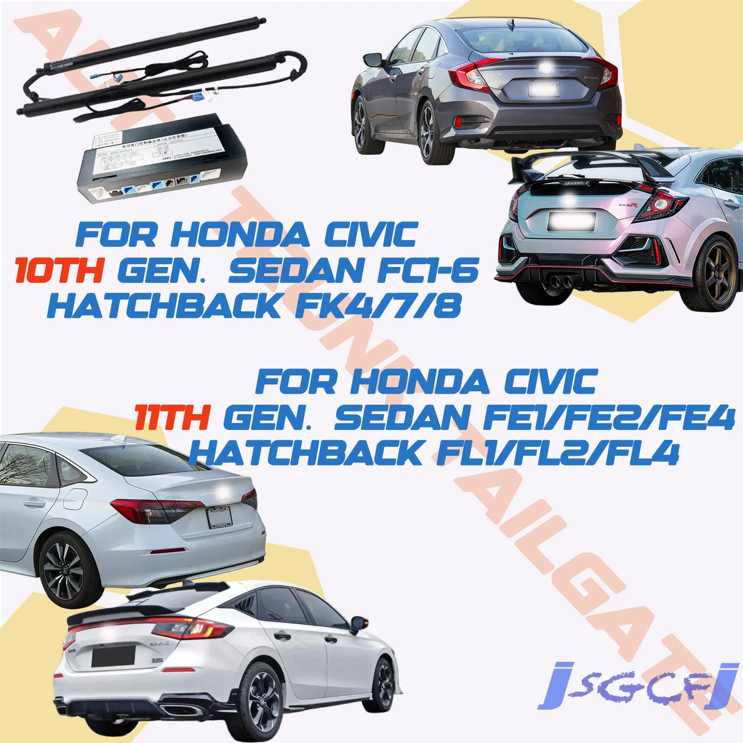 For Honda Civic 10th/11th Sedan Hatchback Car Power Trunk Lift Electric Hatch Tailgate Tail Gate Strut Auto Rear Door Actuator