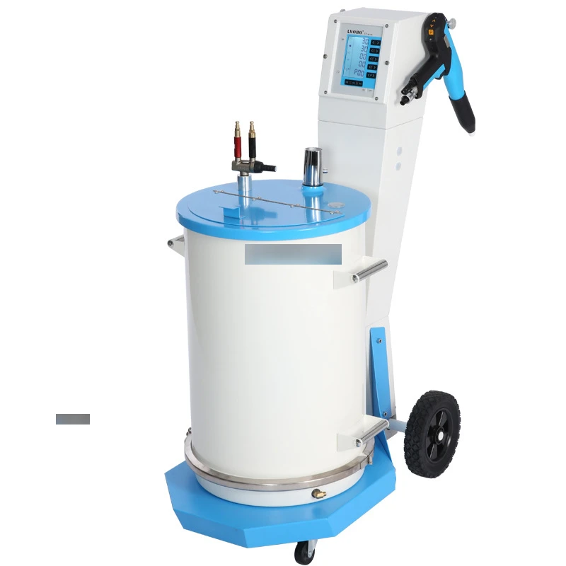 Professional Fluidized Bed Equipment Powder Coating Electrostatic Machine Alloy Wheel Box Feed Type Spraying Gun Vibrating Base