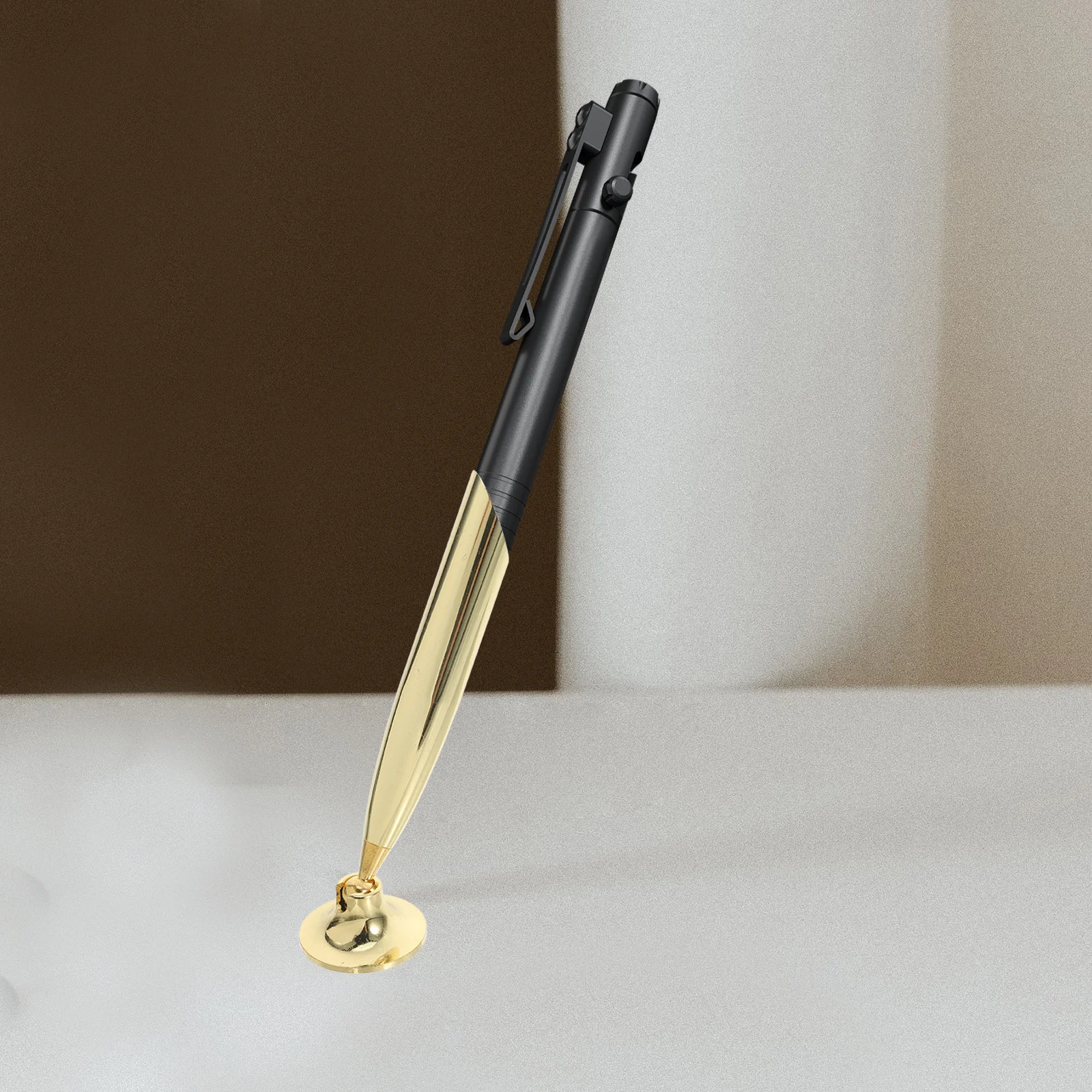 

4Pcs Metal Pen Holder Base Single Pen Stand Rotating Desk Use for Office School Stationery Fountain Ballpoint Pencil