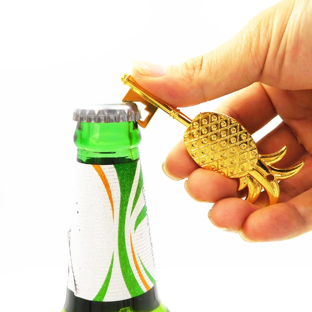 

2Pcs Pineapple Zinc Alloy Bottle Opener Key Multifunctional Beer Lid Beer Opener Remover Creative Fits Caps