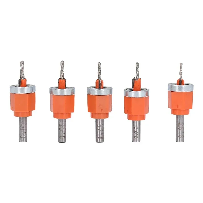 yesCountersink Drill Bit Set 5 6 Pcs High Speed Steel Adjustable Stop Bits For Wood Plastic Metal Drilling Chamfer Deburring Too