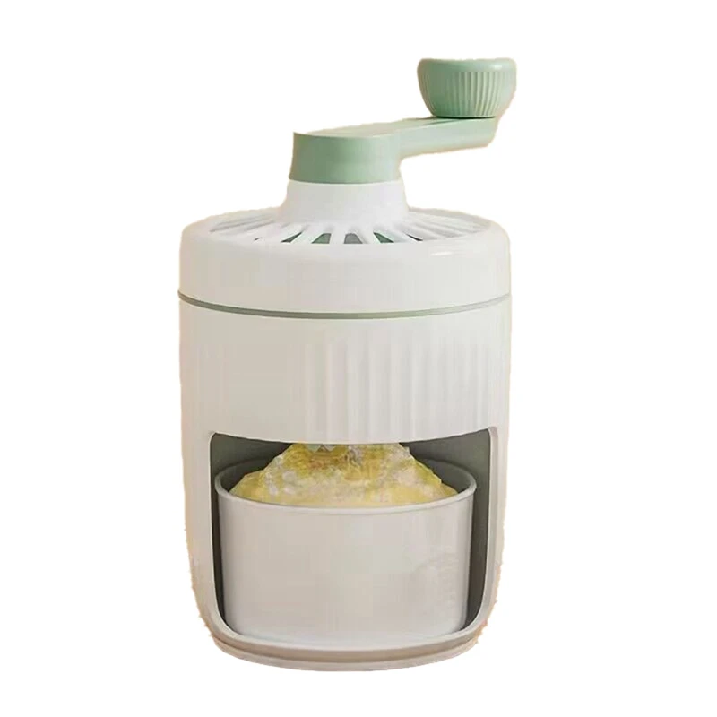 

Manual Rotary Portable Ice Crusher Shaved Ice Machine With Ice Trays Hand-Cranked Ice Crusher Drinks Chopper Stirrer