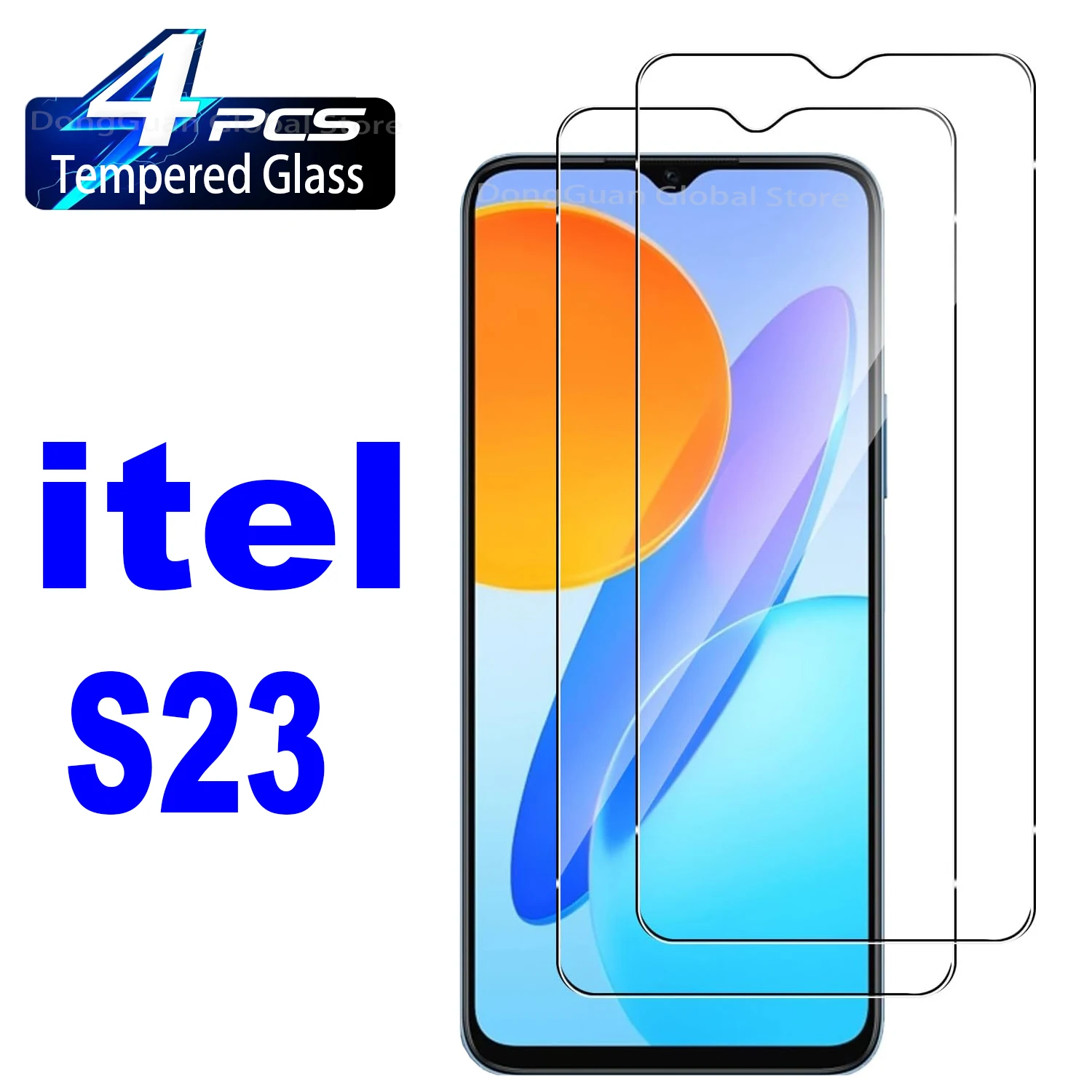 

2/4Pcs Tempered Glass For Tecno Itel S23 Screen Protector Glass Film