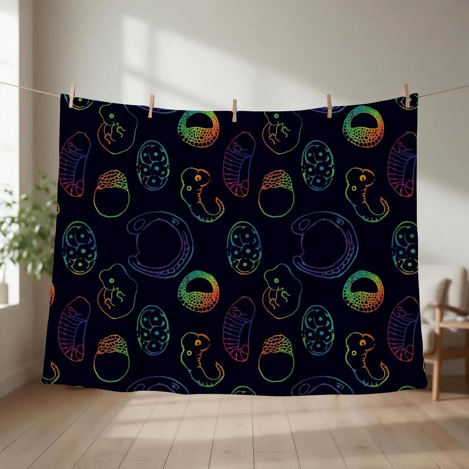 Developmental biology Throw Blanket couch cozy soft plush fuzzy picnic outdoor blanket