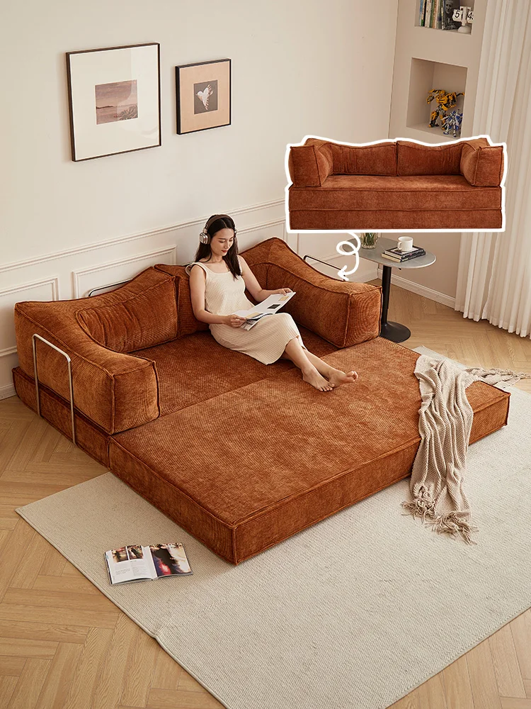Customizable Multifunctional Transformable Sofa  New Choice for Home Comfort Frameless Teddy Sofa