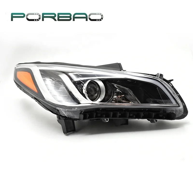 PORBAO Car Headlight Parts Front Headlight for SonatA 2016 Year with Yellow Angle