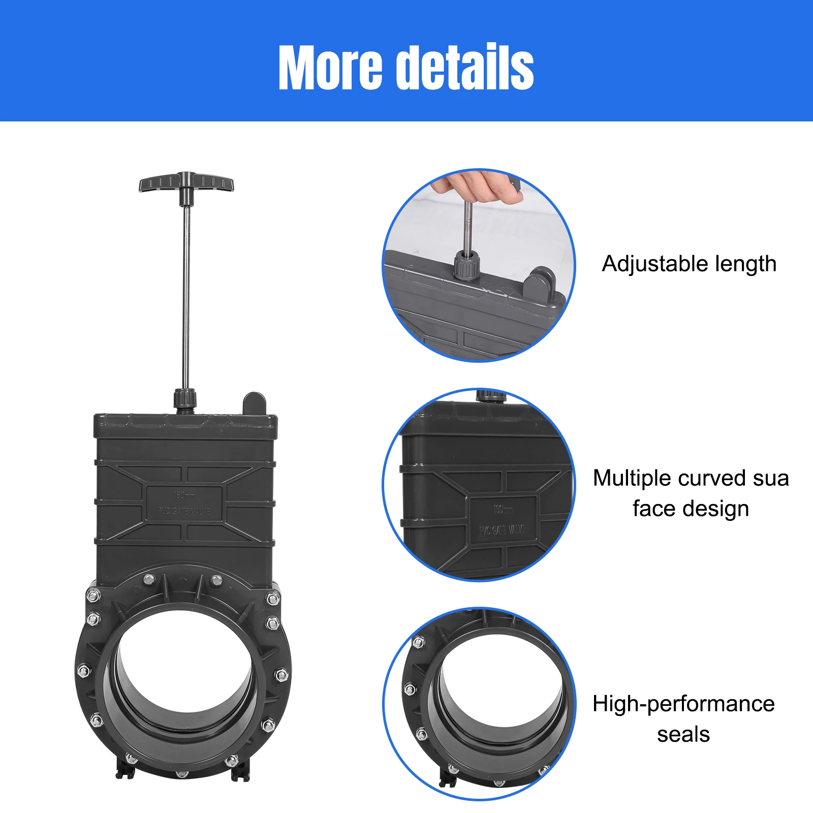 6 Inch Pvc Gate Val…