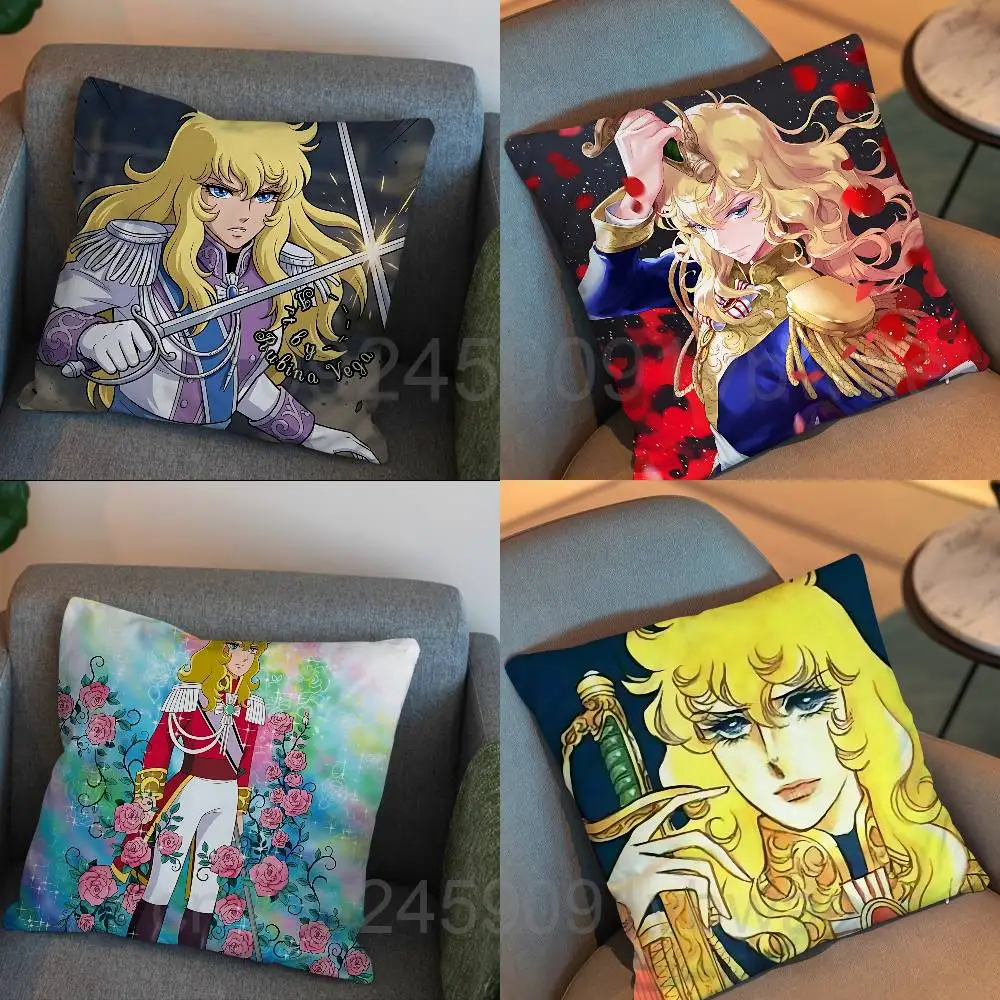 

Lady Oscar Rose of Versailles Pillow Case Pillow Case Living Room Sofa Cushion Cover Suitable For Home Bedroom Room Decoration