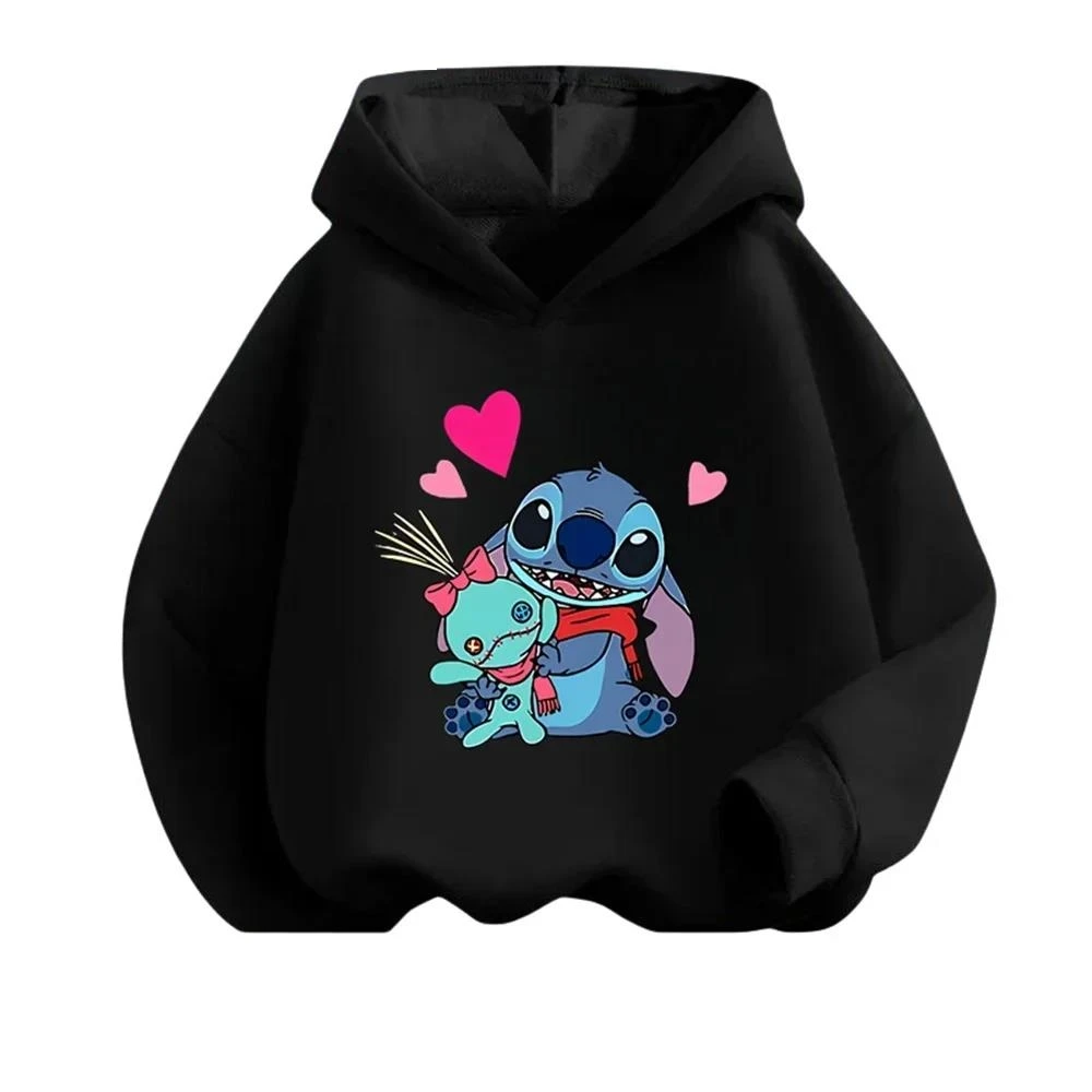 

Stitch Creative Printed Children Clothing Boys and Girls Street Casual Sweatshirts Outdoor Sports 3-14 Years Old Kids Trucksuit