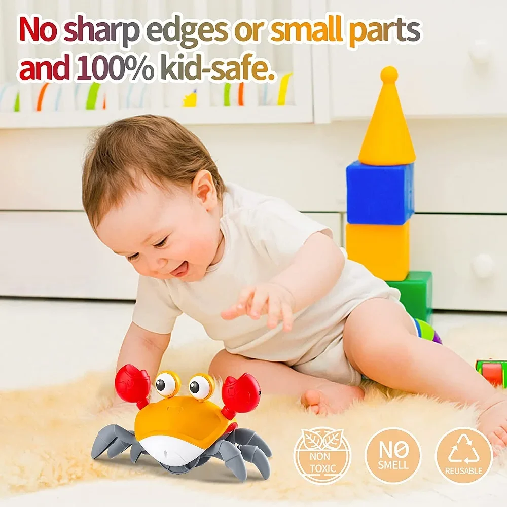 Kinderen Inductie Ontsnappen Krab Octopus Kruipspeelgoed Baby Elektronische huisdieren Muzikaal speelgoed Peuter Bewegend Vermijd obstakels Speelgoed Geen batterij