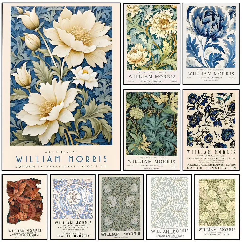 Poster Self-adhesive Art Waterproof William Morris Paper Sti