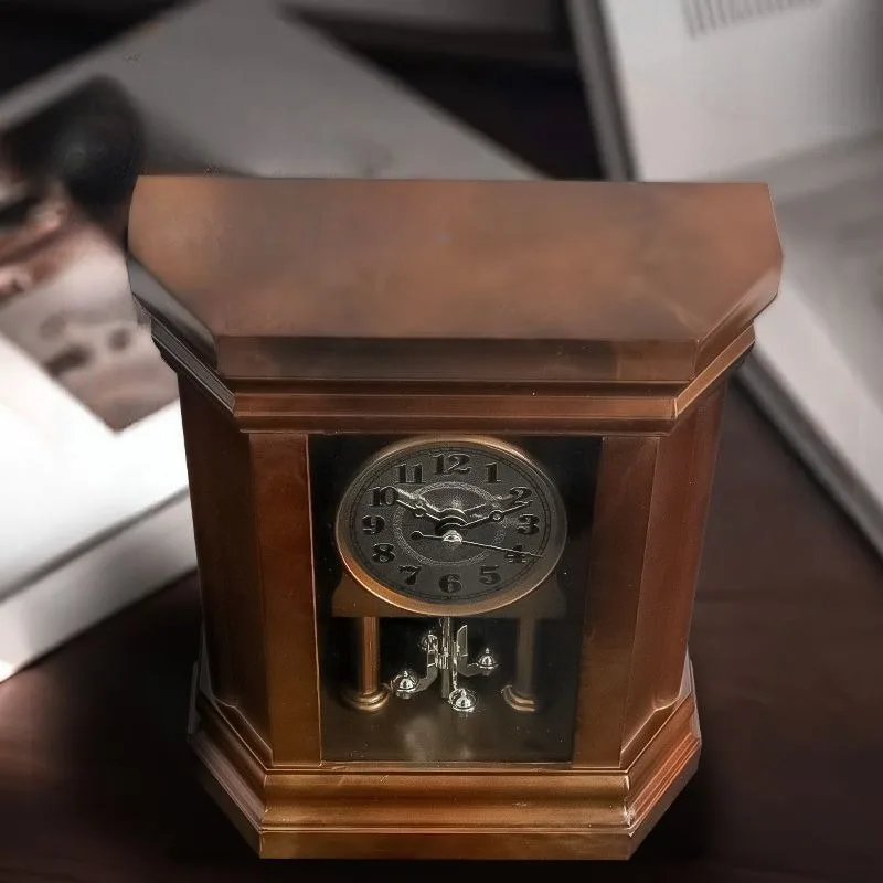 European Retro Table Clocks Living Room Silent Vintage Table Clocks Artistic Ornaments Desk Clock Unique Objects Home Decor