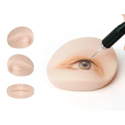 3D 2 Eyes with 1 Lips Practice Makeup Tattoo Tools Permanent Skin Replacement Soft Silicone for Training Mannequin Moulds,Hollow