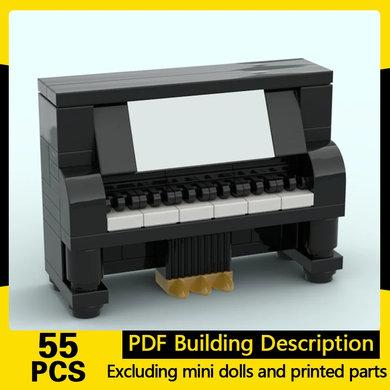 

City Street View Model MOC Building Bricks Modern Piano Custom Score Modular Technology Gift Holiday Assemble Children Toys Suit