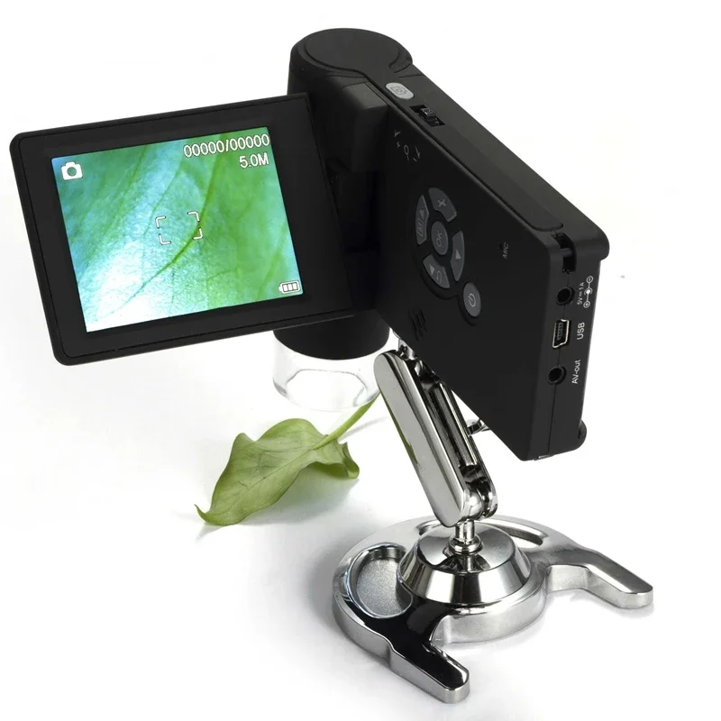 Mobile Microscope 20x-200X LCD Display Screen 5MP HD Foldable USB Li-Battery PC Camera Magnifier Tools