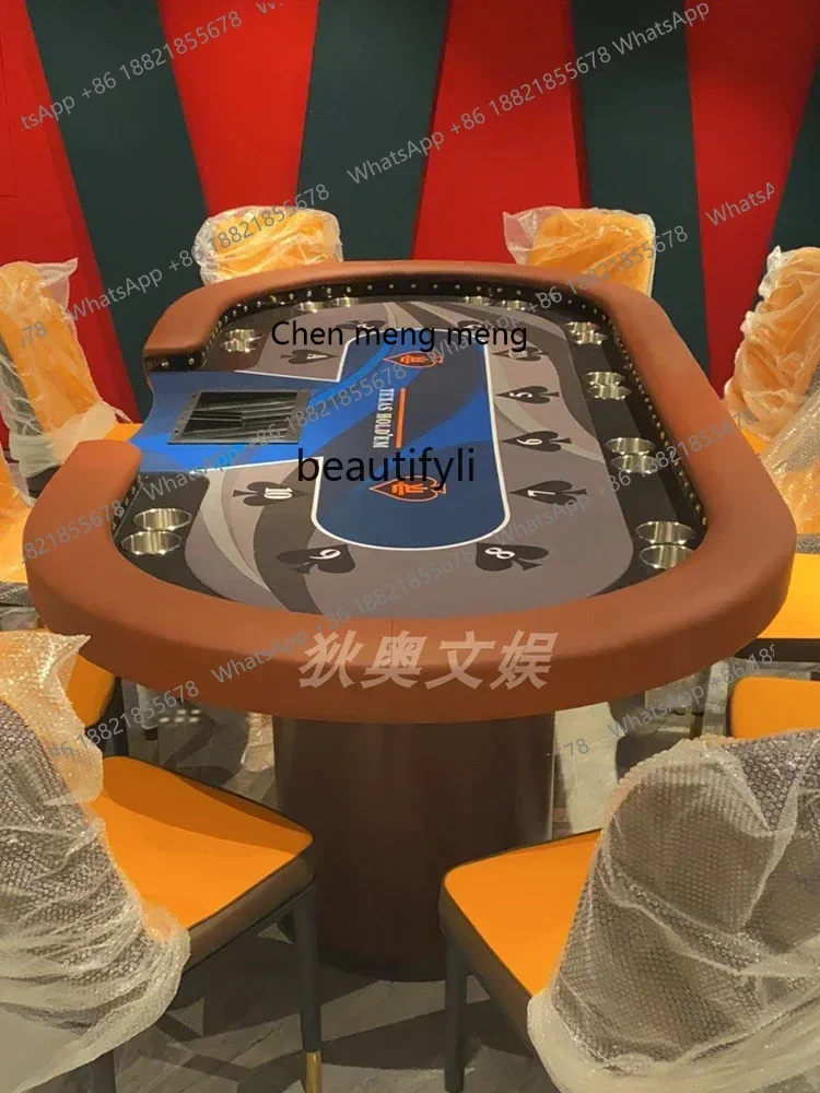 2003Professional Poker Table Foldable Desktop Chips De Pu Chess and Card Room Poker Table Tablecloth Table
