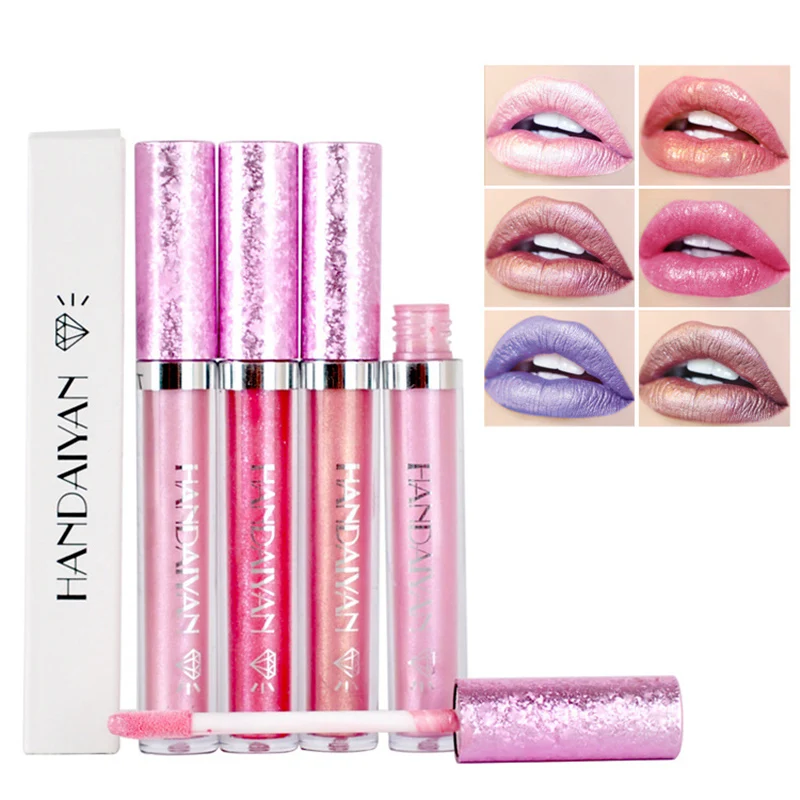 Diamond Pearlescent Liquid Lip Gloss, Mermaid Shimmer Lip Tint, Long-Lasting and Non-Stick, High-Shine Gloss for a Radiant