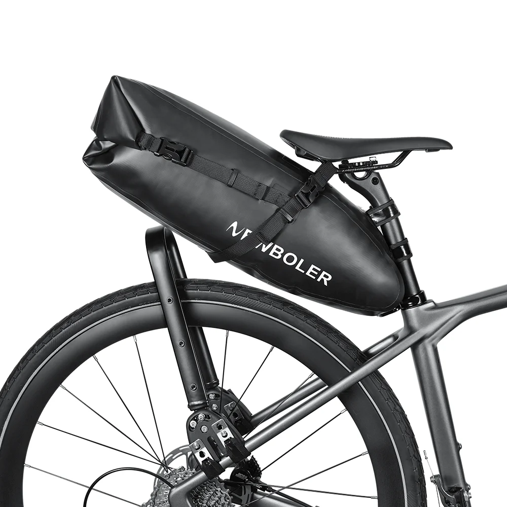 AliExpress NEWBOLER Bicycle Bag Waterproof 13L Large Capacity Bicycle Saddle Bag Bike Foldable Tail Bag Bicycle Rear Shelf For Bikepacking