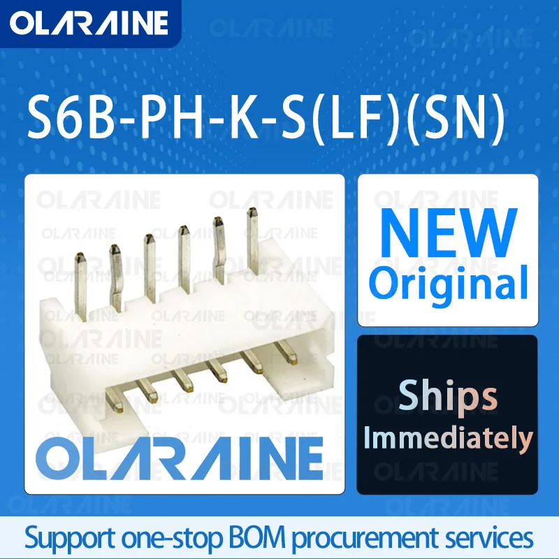 

50/200/500Pcs S6B-PH-K-S(LF)(SN) 100% brand new and original IC chip Connector headers and wire housings 6 Position 2 A