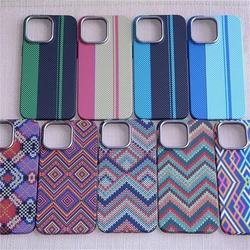 Luxury Best Fiber Woven Pattern LUXO Cover magnetica luminosa Shell per iPhone 15 Pro Max 13 IP12 14 Magsafe Case Capa