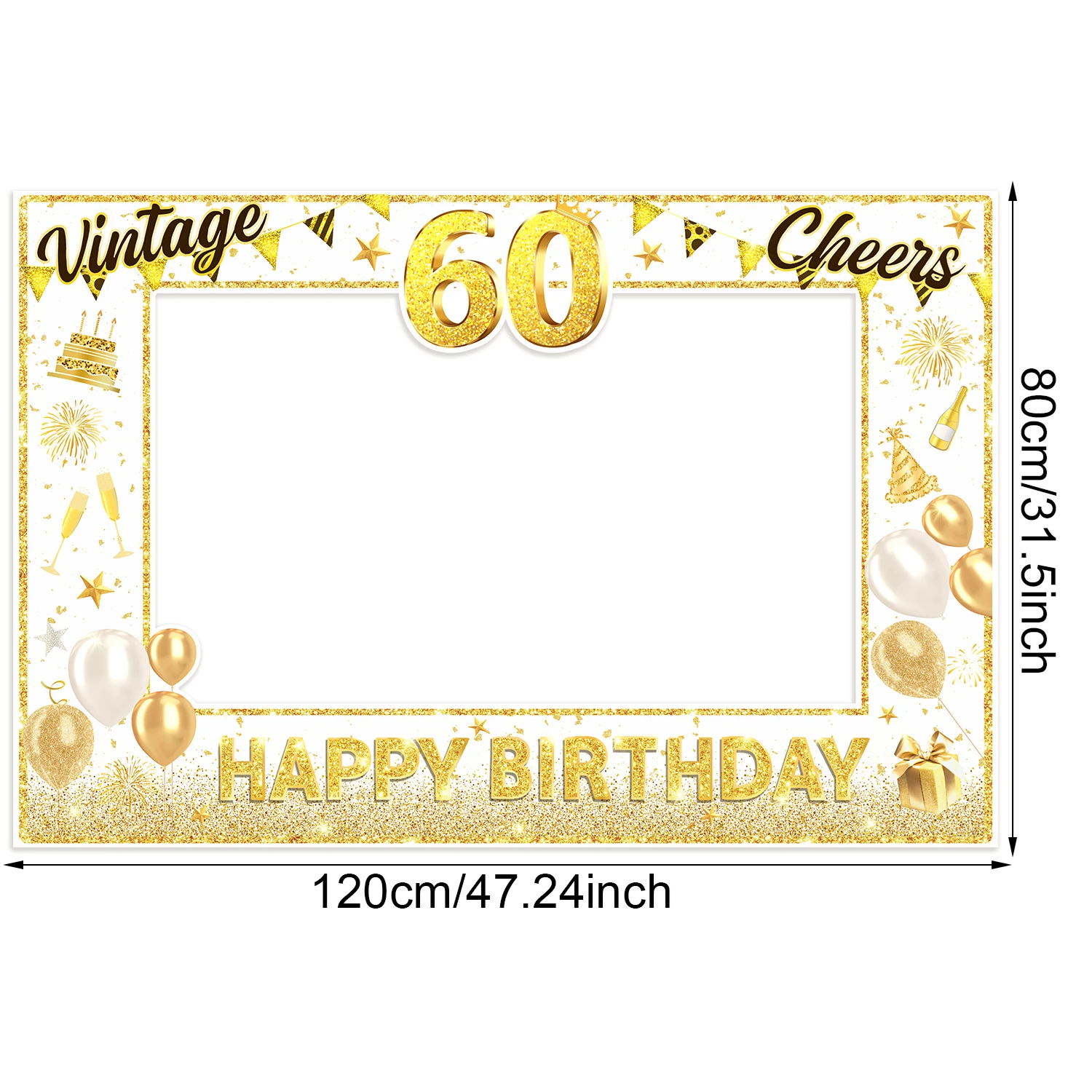 Goldene Jubiläumsfeier Foto-Requisiten Hintergrund 30./40./50./60./70. Geburtstag Hochzeitstag Geschenk Dekoration – Detail 7