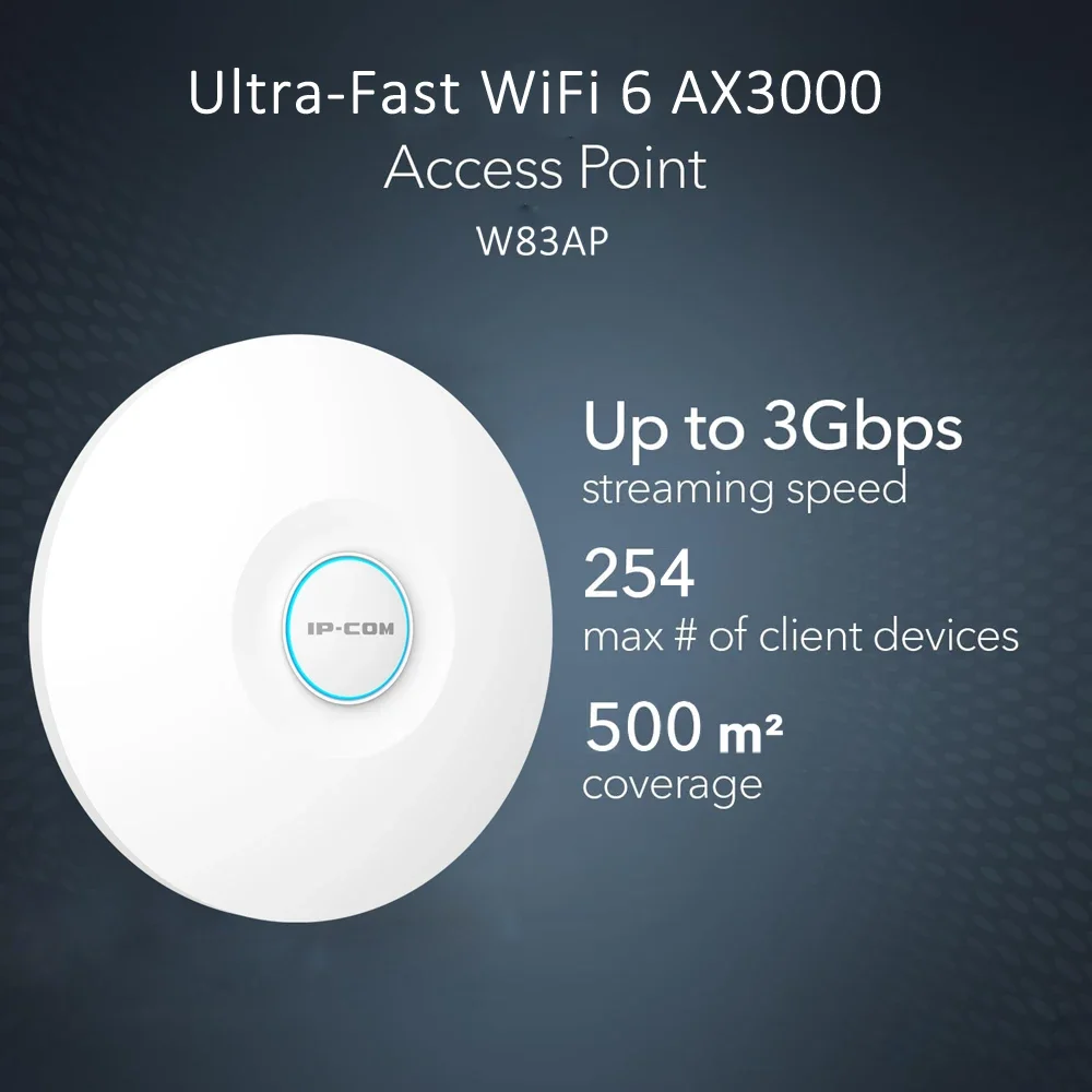 AX3000 WiFi 6 Wireless Ceiling Access Point Support Mesh Seamless Roaming MU-MIMO PoE Powered Dual-Band WiFi Range Extender