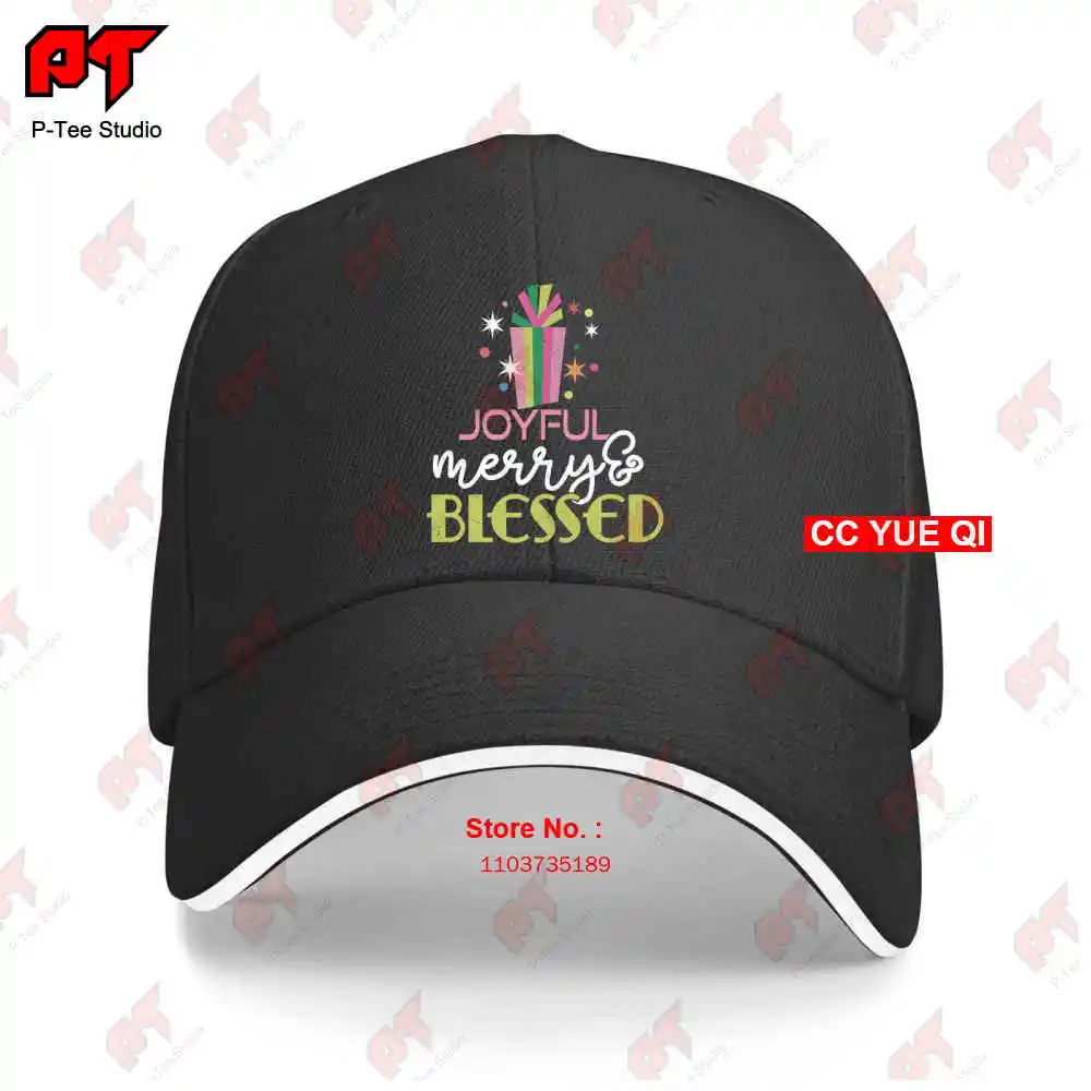 Joyful Merry Blessed Christmas Present Baseball Caps Truck Cap 9ORM