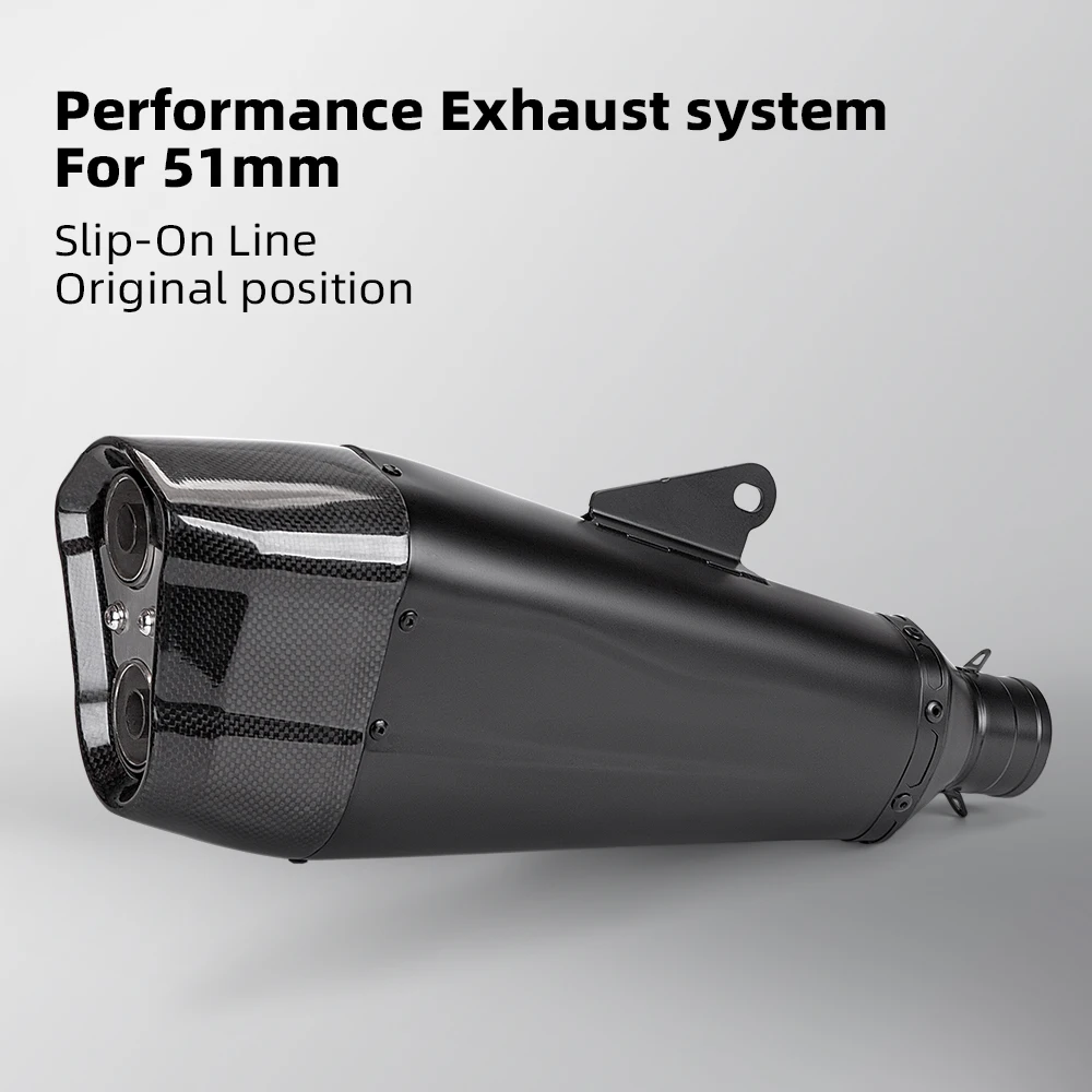 

Motorcycle modified exhaust pipe Z400 R3 CBR650 MT09 K165 double holeuniversal tail section modified exhaust