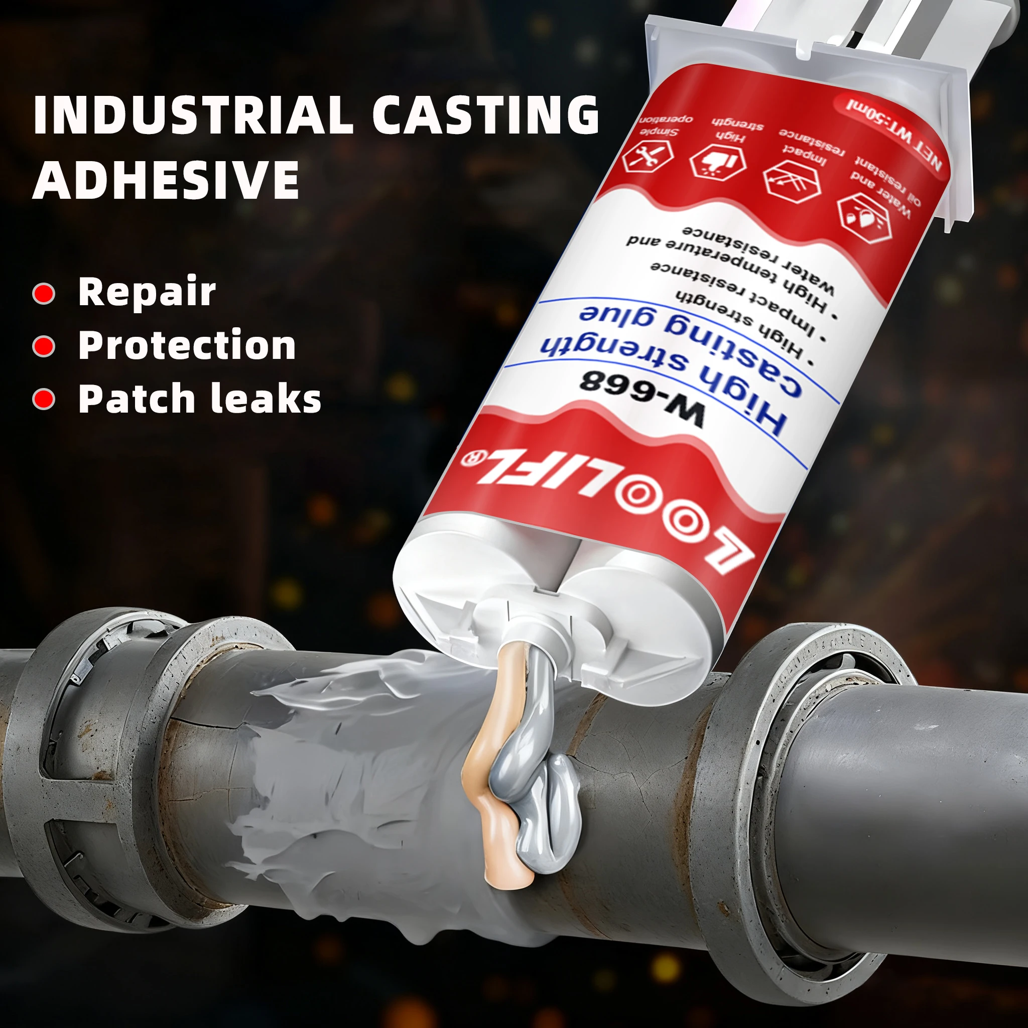 

50ml strong casting adhesive, metal repair adhesive, advanced liquid welding filler, used for various metal defects and repairs