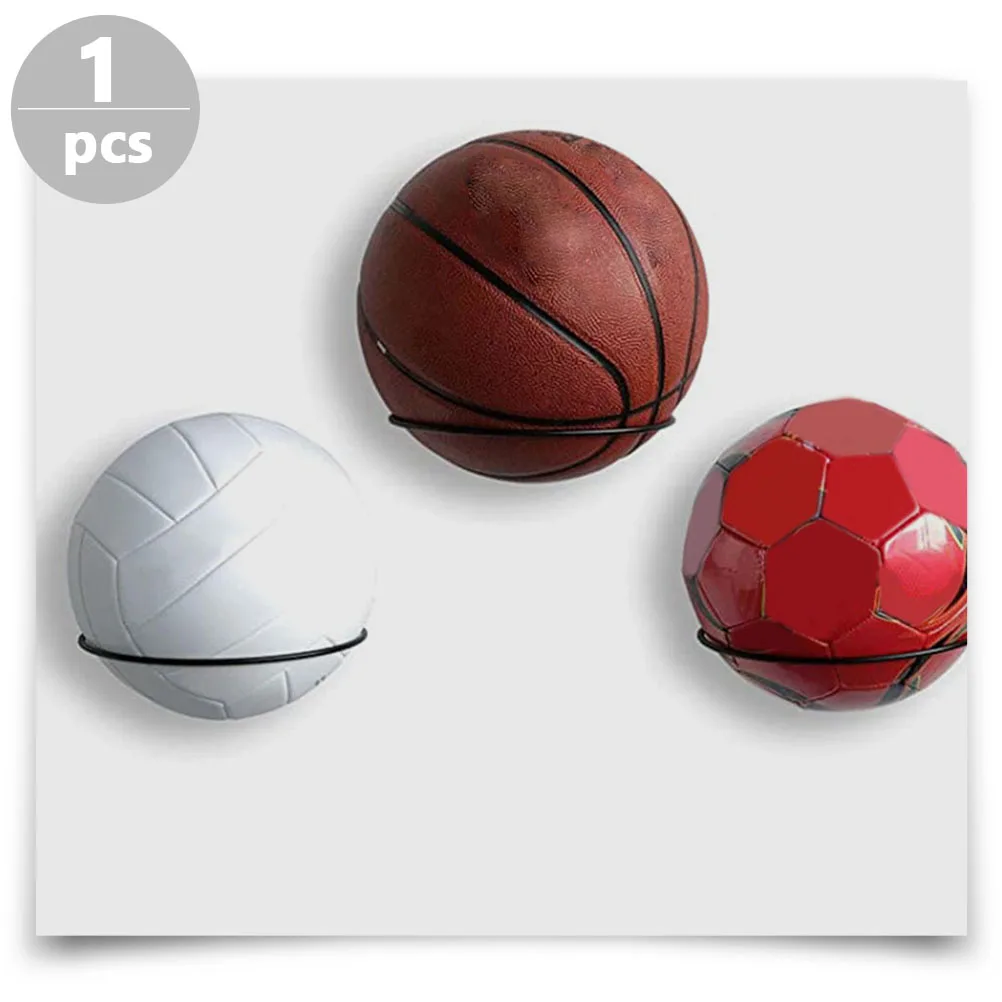 

Sturdy Iron Ball Rack Portable Basketball Football Holder Wall Mounted Sports Display Shelf Wall Panel Metal Stand Durable