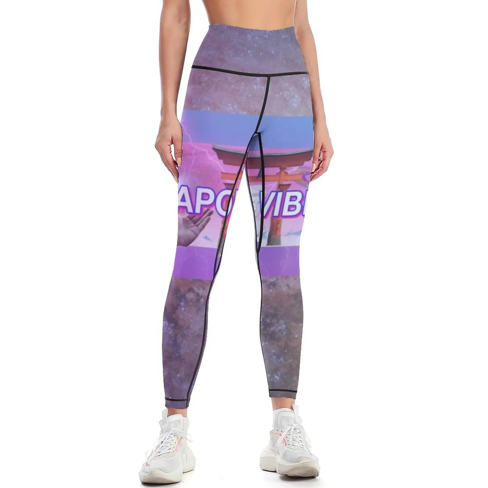 

VAPOR VIBES Vaporwear Apparel Leggings sports shirts gym legging gym Fitness clothing sports for gym Womens Leggings