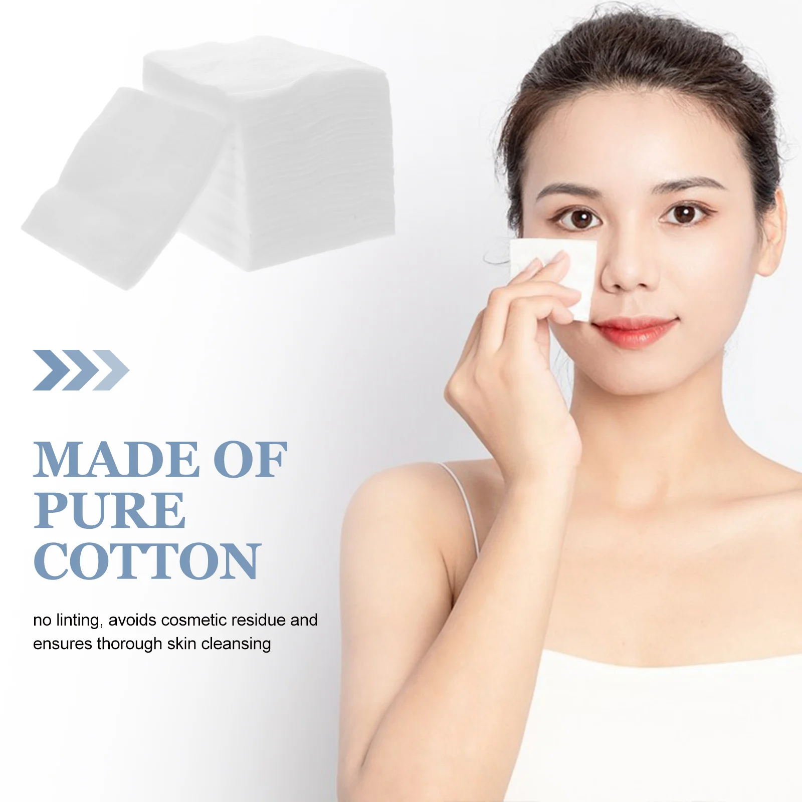 250G Thickened Pure Cotton Pads For Makeup Removal Soft Lint-Free Disposable Facial Cleansing Toner Application Sensitive Skin