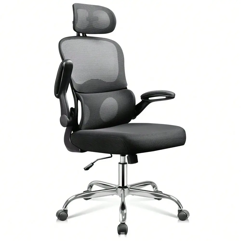 

office chairs computer chairChair, Breathable Black Mesh Elegance With Ergonomic Comfort For Professionals Gamers