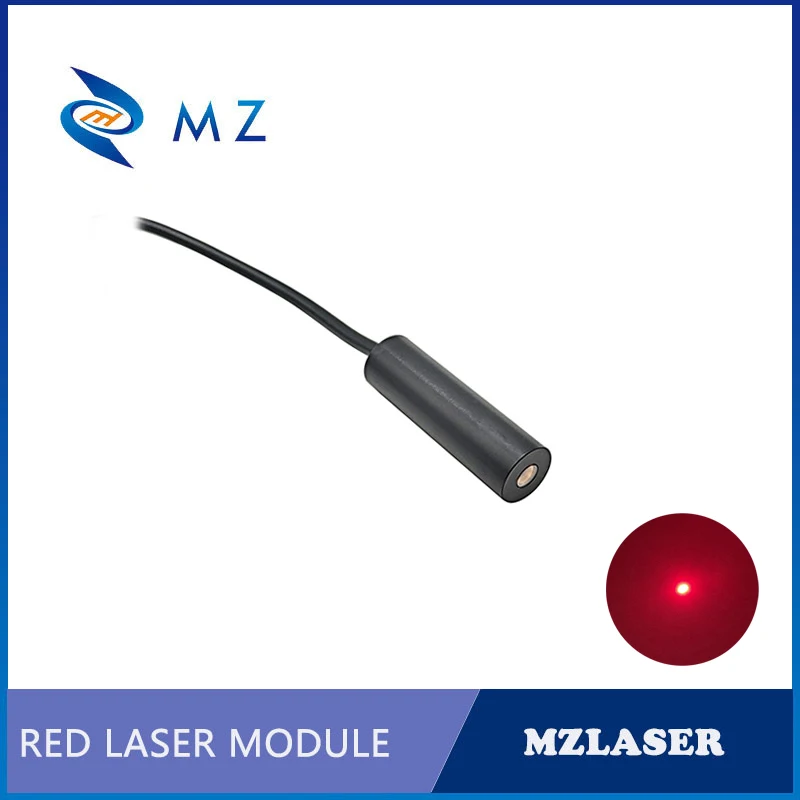 Modulo diodo laser compatto Mini Red Dot 635nm 30mw CW di livello industriale per il posizionamento con adattatore D12mm Vendita calda