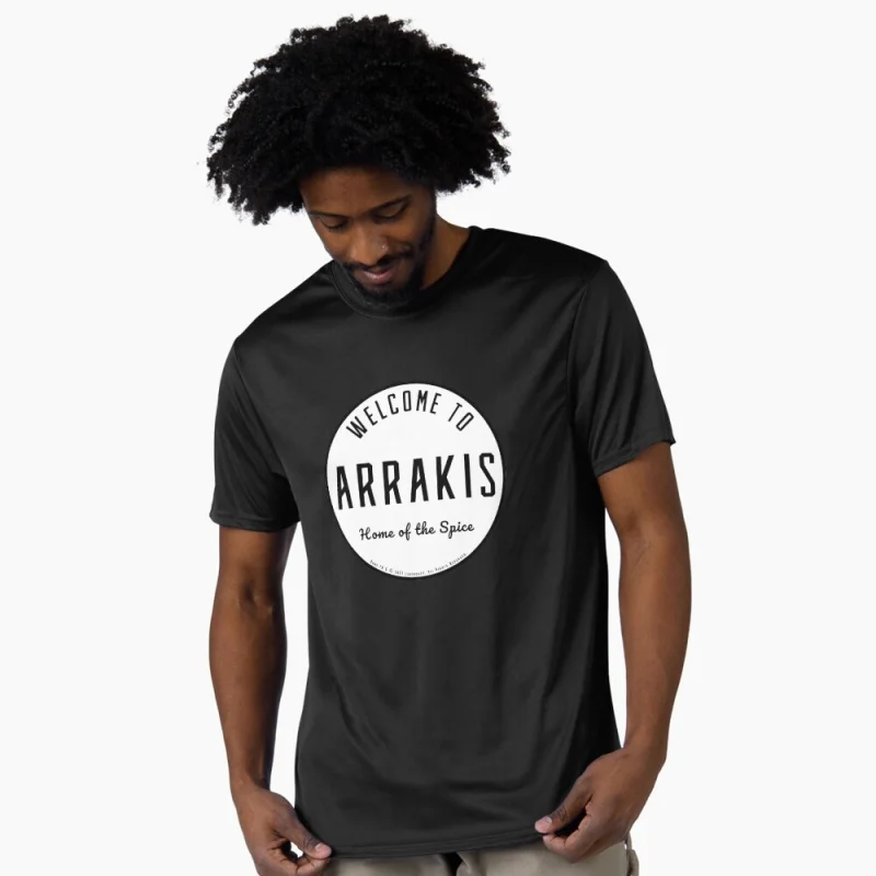 

Welcome to Arrakis 0408 Dune Sic fi fan Gift t shirt 100% cotton printed Short-sleeve Graphic clothes All size Tops s-6xl