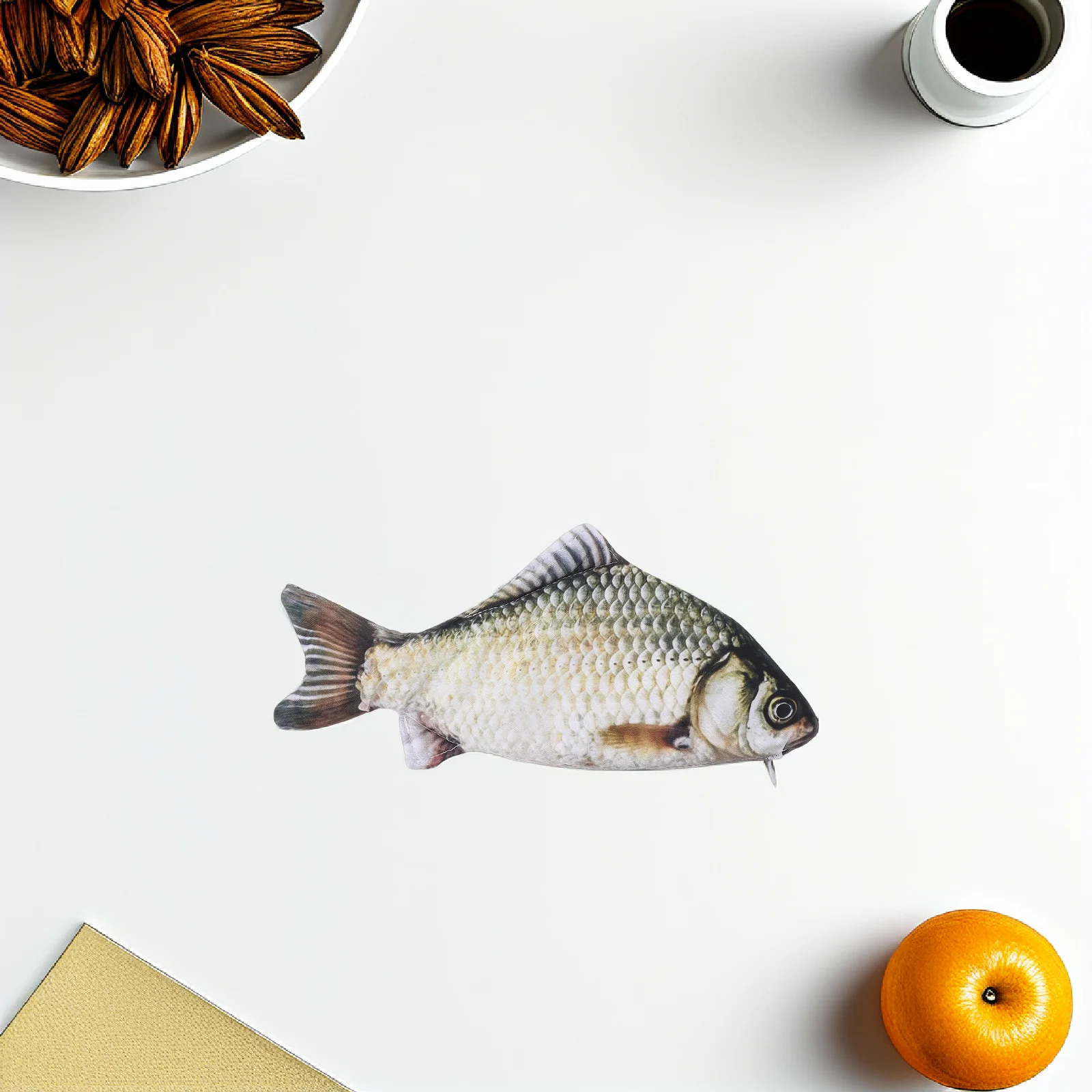 Simulation Fish Pencil Bag Large Capacity Stationery Organizer Pen Pouch Fish Coin Purse For School Office Storage