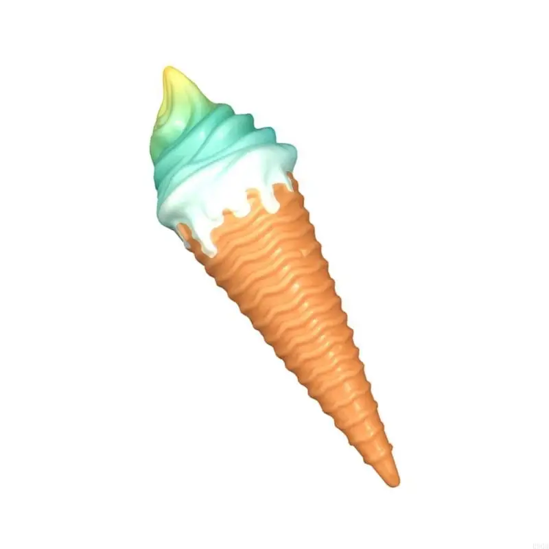 090b Stretchy Pu Ice Ice Cream Cone Toy Stress Soulagez le jouet pressé pour les cadeaux vacances à main bureau pour