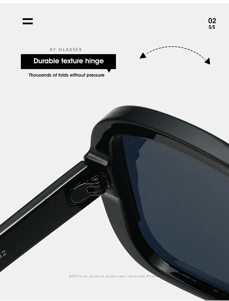 JNPCXI Übergroße Sonnenbrille für Herren, Markendesigner, Pilotenstil, flache Oberseite, große Sonnenbrille, UV400, quadratische Sonnenbrille, Strandbrille – Detail 20