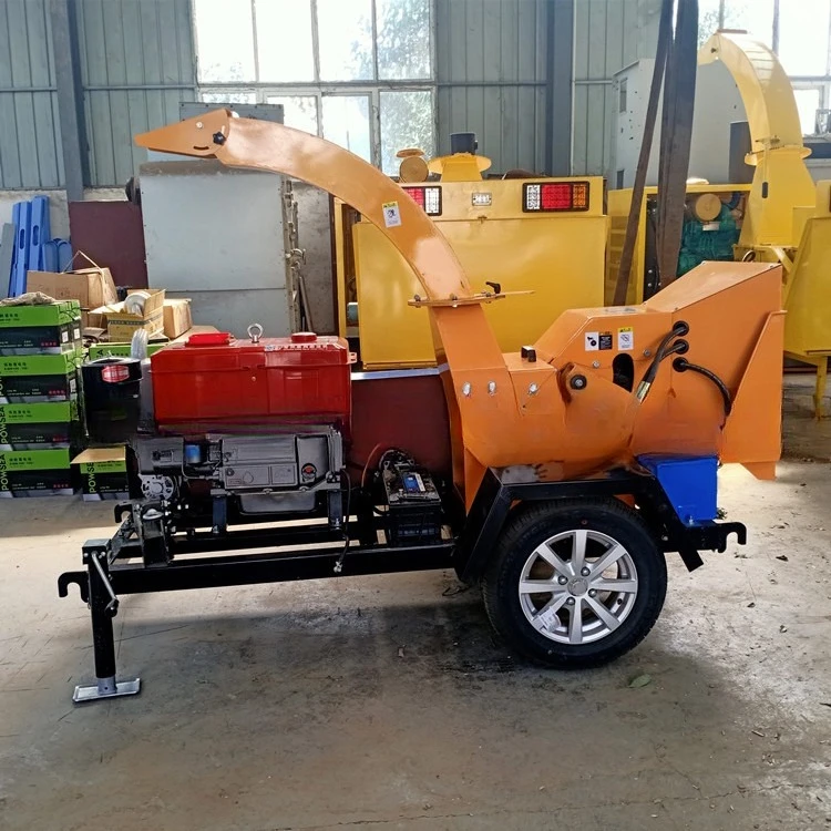 Di esel & Electric Mobile Wood Crusher, Press‑Roller Feeding Design for Coarse Crushing of 15cm Logs and Tree Branches