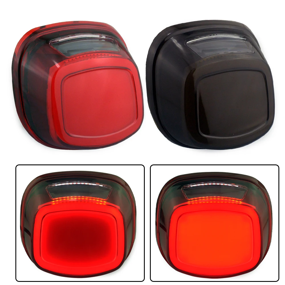 Motorcycle LED Rear Taillight LED Tail Lamp Rear Brake Tail Run Light low-profile For Harley Touring Softail Dyna Sportster