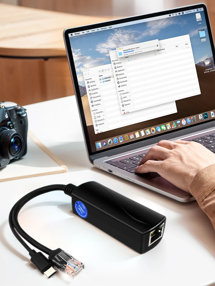 PoE Splitter 48V To 5V 4A Micro USB Adapter IEEE802.3af/at Compliant Adaptive 10/100/1000Mbps for Raspberry Pi 5