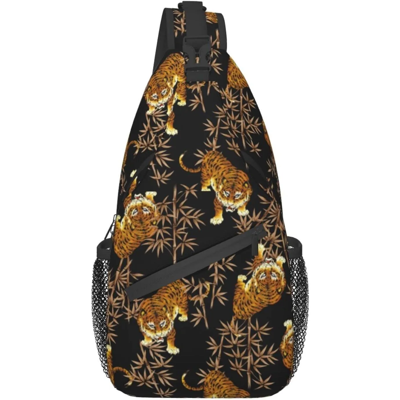 

Tiger Sling Bag Casual Crossbody Shoulder Backpack Cool Chest Daypack For Men Sport Hiking Travel